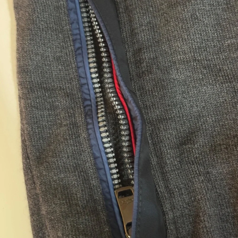 Paul & Shark Men's L Fleece Vest Gray Cool Touch Lined RIRI Italy Yachting - Picture 8 of 8